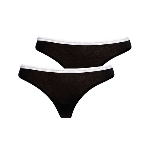 Calvin Klein Thong 2-pack Black L